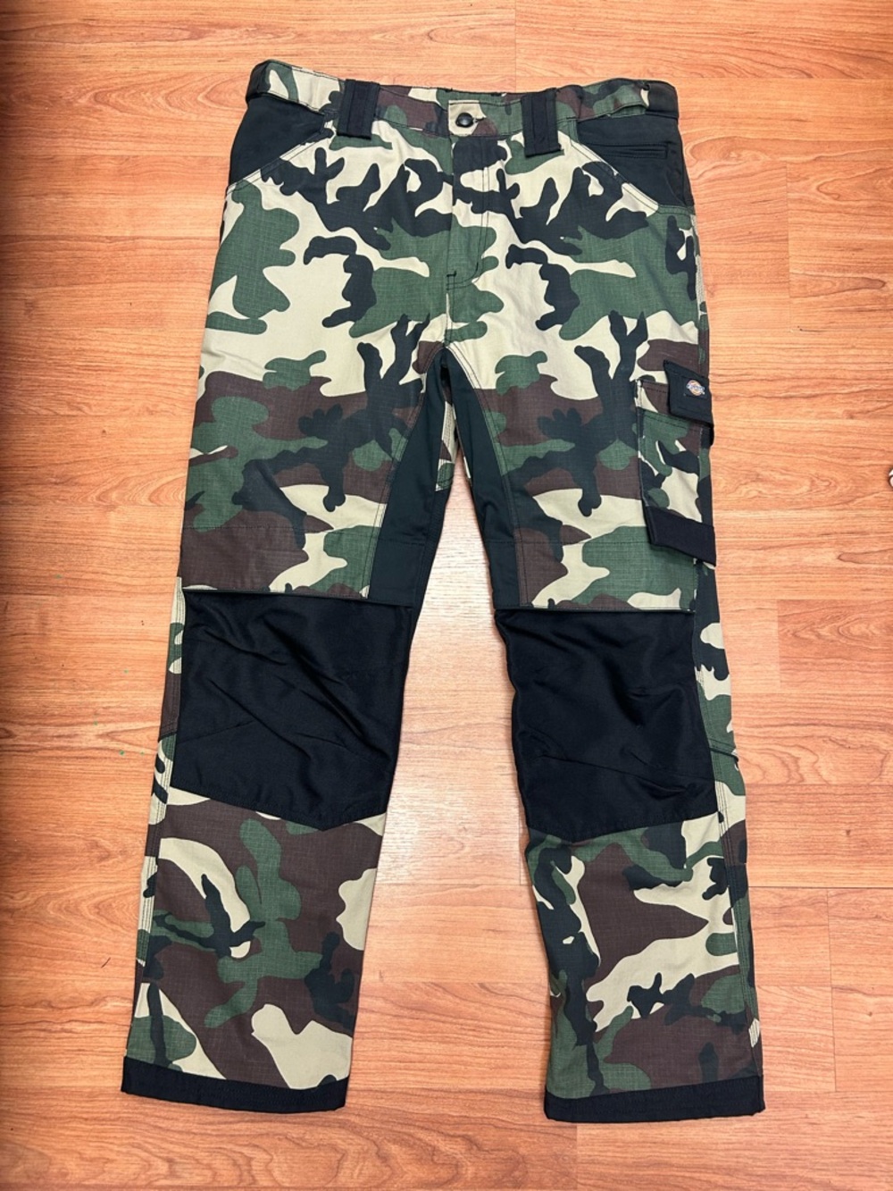 Dickies GDT Premium FLEX Double Knee Cargo Pant WD4901UCF Green Men Sz